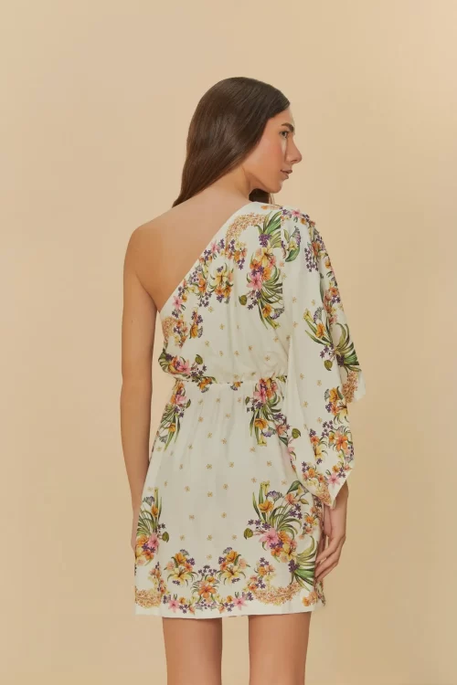 Vestido Curto Lenço Estampado Passáro Em Flor - Image 4