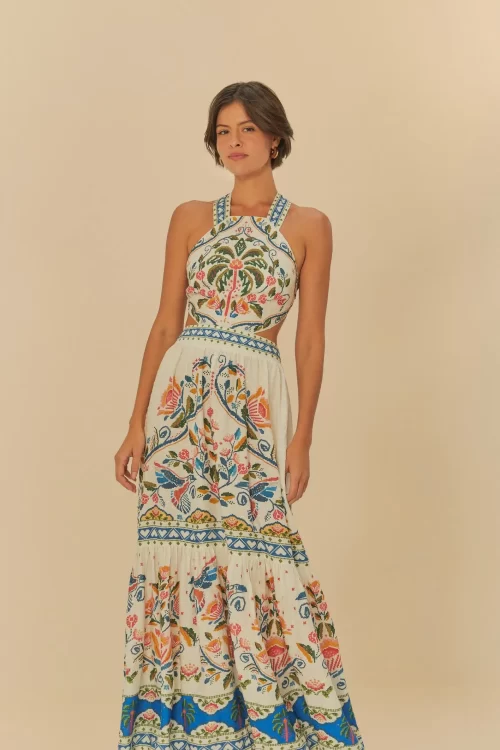 Vestido Longo Estampado Sonho Guaraná