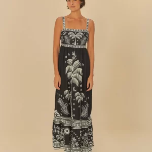 Vestido Cropped Estampado Coqueiral