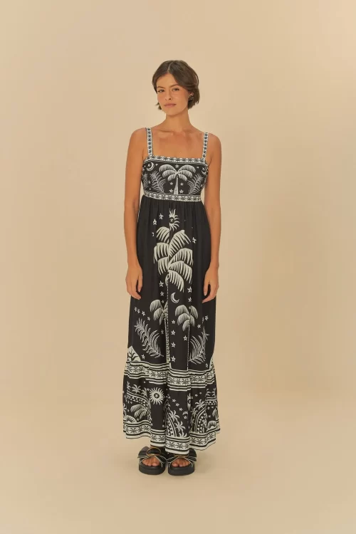 Vestido Cropped Estampado Coqueiral