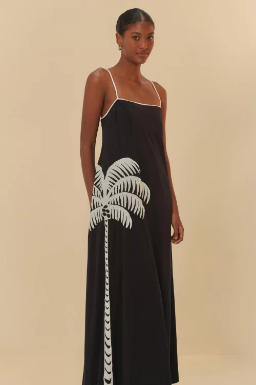 Vestido Cropped Bordado Coqueiro