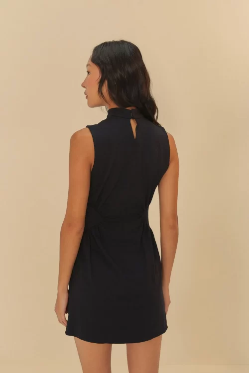 Vestido Curto Franzido Gola - Image 3