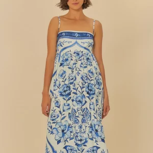 Vestido Cropped Estampado Jardim De Porcelana