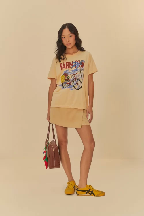 T-Shirt Fit Estampada Farm Rio Bicicleta