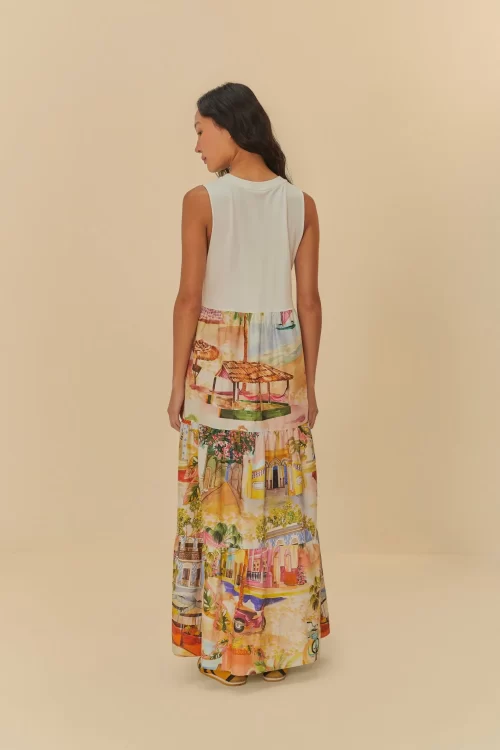 Vestido Cropped Estampado Farm Rio Passáros - Image 3