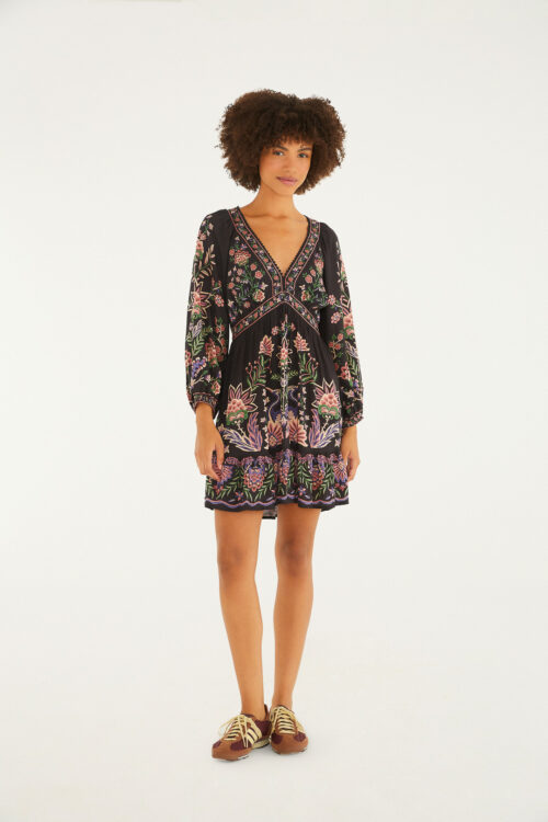 VESTIDO CURTO JARDIM MARAVILHOSO