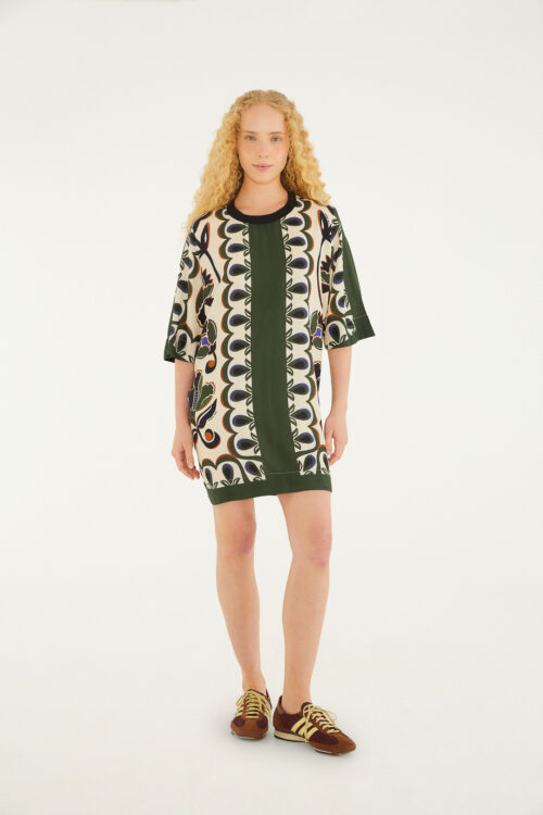 VESTIDO TSHIRT FLORAL ARABESQUE