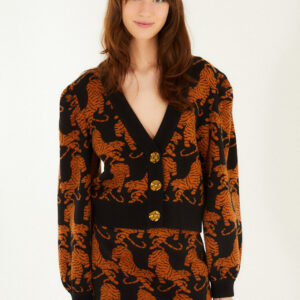 CARDIGAN CURTO TRICOT TIGRES COPACABANA