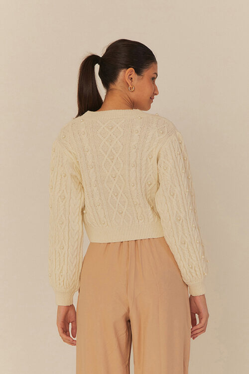 CARDIGAN TRICOT BORDADO PEROLA - Image 2