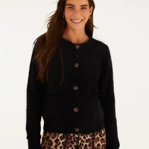 Cardigan Pelinho Curto Com Bolso