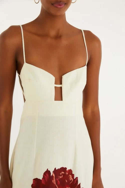 Vestido Cropped Estampado Flor Rosália - Image 2