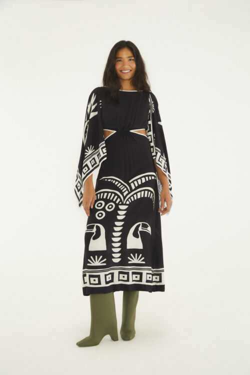 VESTIDO MANGA LENCO TROPICANO E