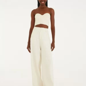 Calça Pregas Tweed