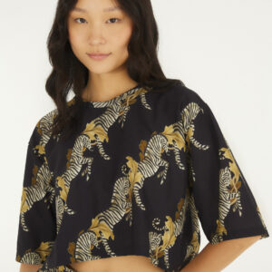 T-SHIRT CROPPED ZEBRA