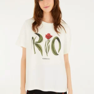 T-Shirt Fit Rio Flor Off White