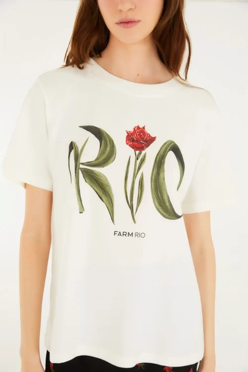 T-Shirt Fit Rio Flor Off White - Image 2
