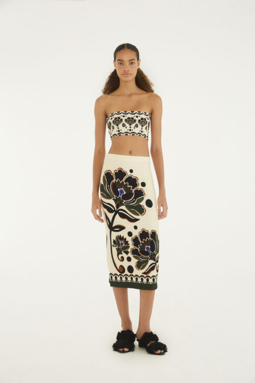 SAIA MIDI RETA FLORAL ARABESQUE