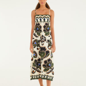 VESTIDO CROPPED FLORAL ARABESQUE
