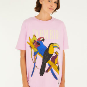 T-SHIRT MEDIA E DO BRASIL ROSA TUCANO