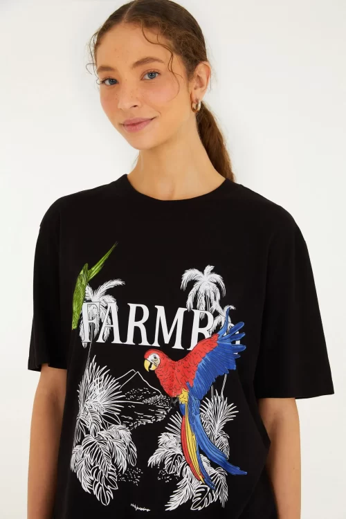 T-Shirt Media Paisagem Ipanema Preta - Image 2