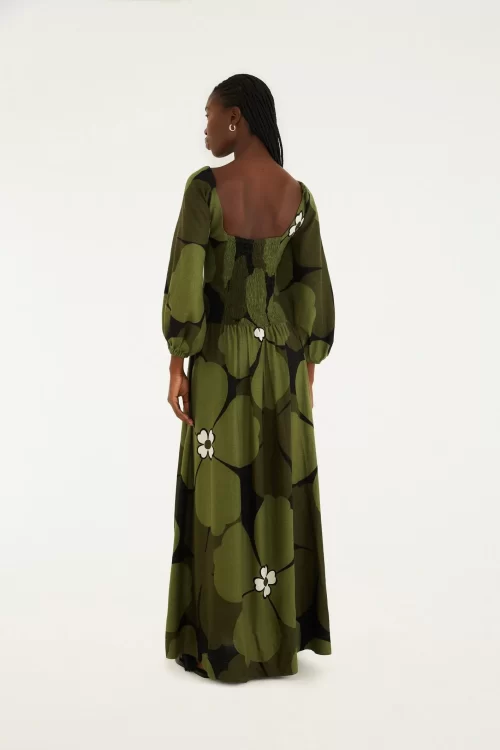 Vestido Mangas Estampado Flor Bela - Image 4