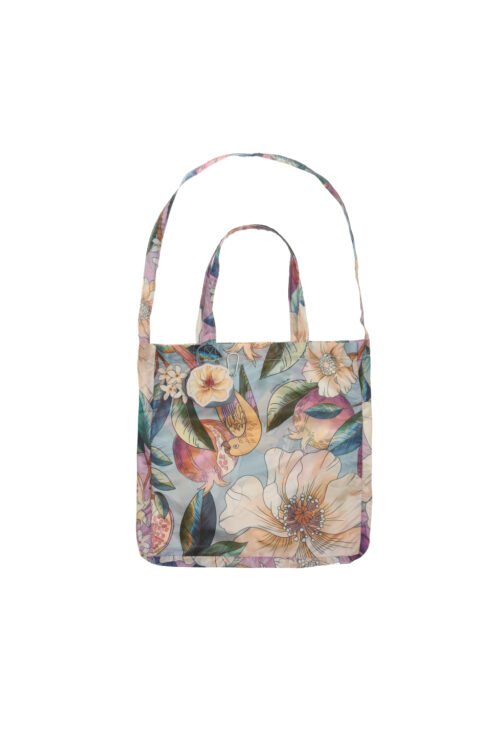 BOLSINHA FARM ME LEVA ROMANCE EM FLOR AZUL