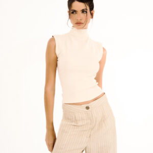 Blusa Canelada - bege gala