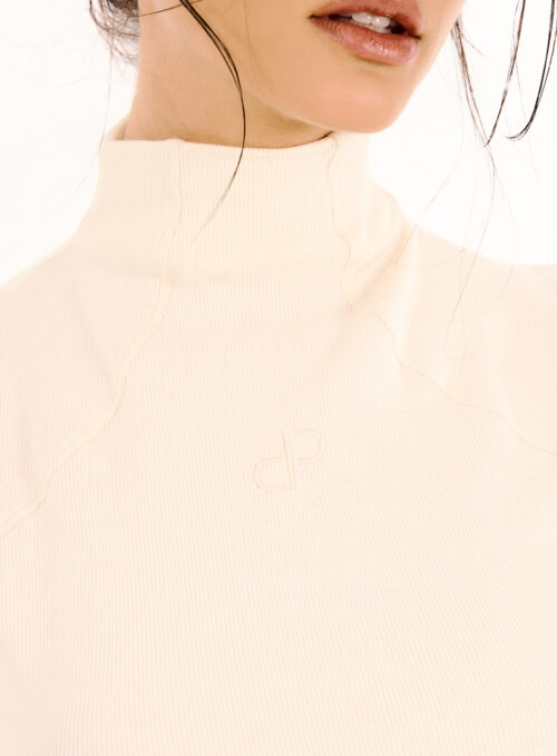 Blusa Canelada - bege gala - Image 3