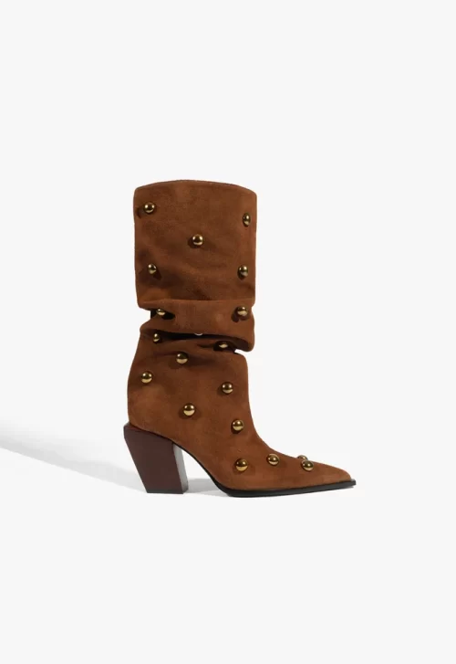 Bota Tulsa Studs Camurça Marrom