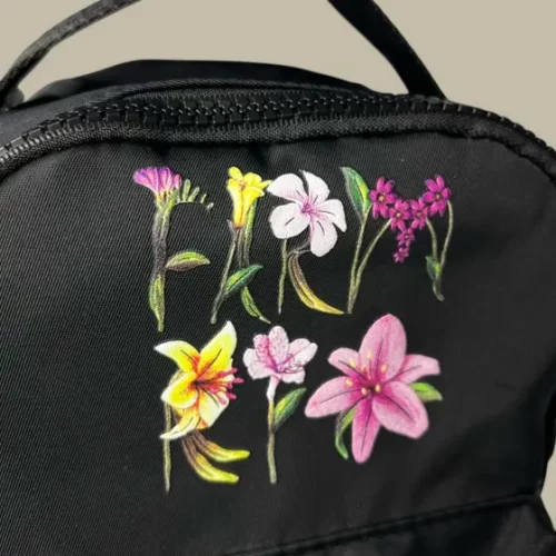 MINI MOCHILA FARM BOROGODÓ ROMANCE EM FLOR PRETA - Image 3