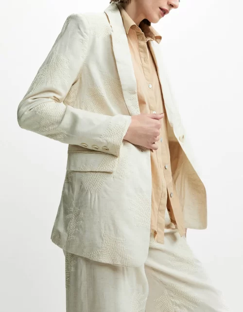 Blazer alfaiatado bordado