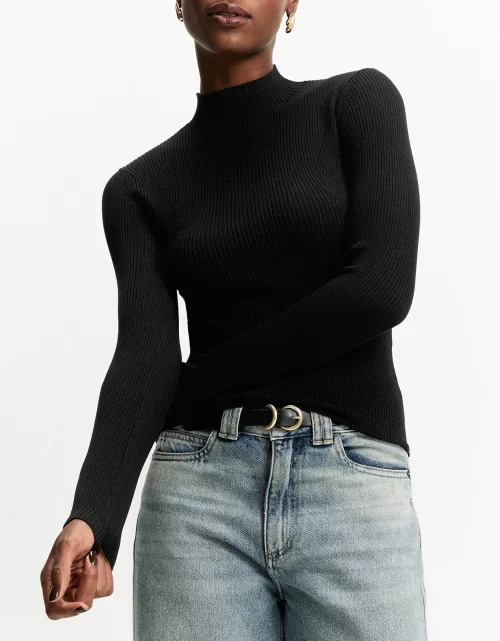 Blusa tricot canelada