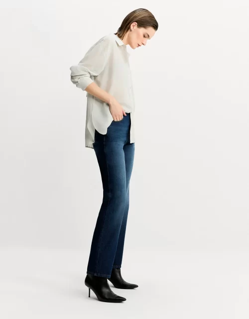Calça jeans escuro reta - Image 2