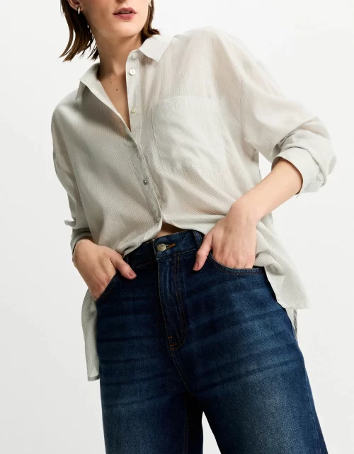 Calça jeans escuro reta - Image 3