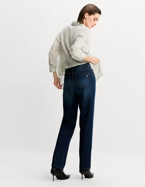 Calça jeans escuro reta - Image 5
