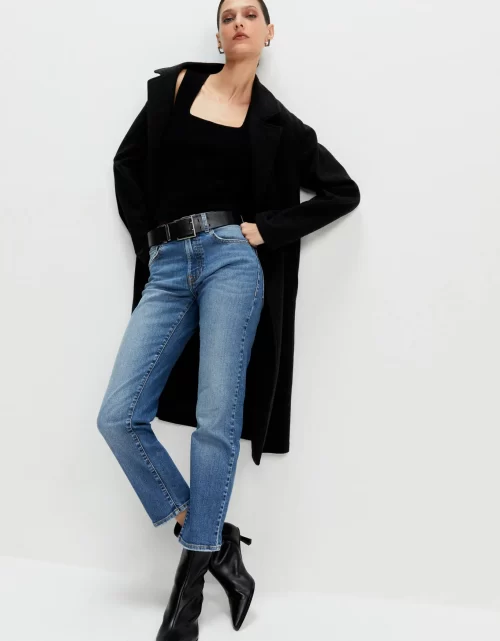 Calça jeans slim cintura média