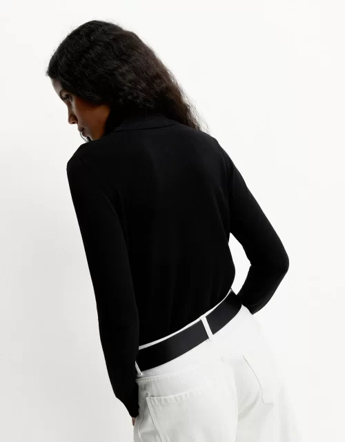 Blusa tricot básico gola preto - Image 3