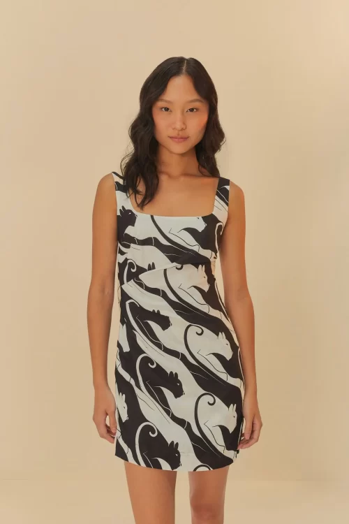 Vestido Curto Estampado Panteras