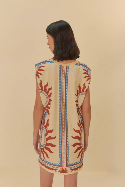 Vestido Curto Ombreira Lenço Solar - Imagem 2