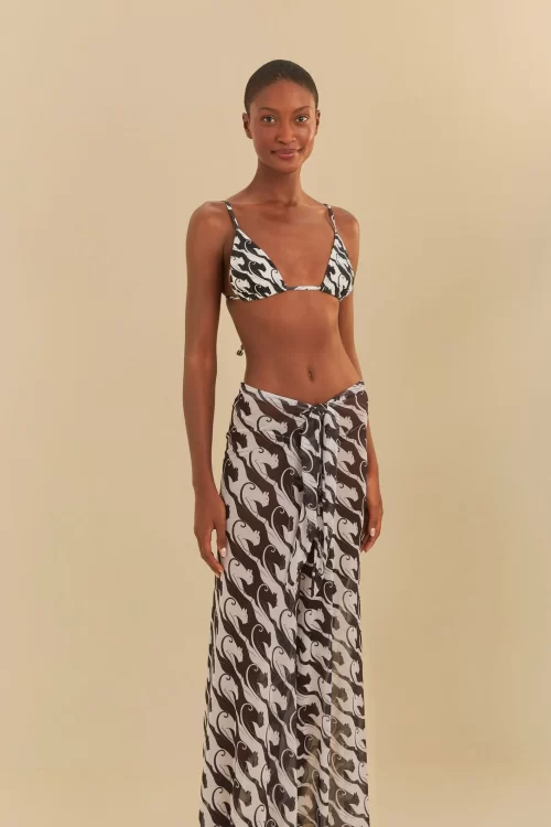 Calça Tule Estampada Pantera Da Noite