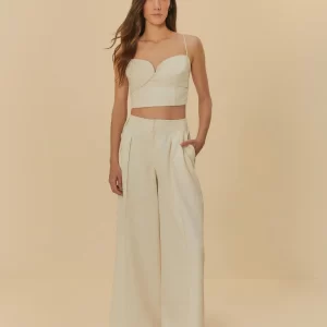 Calça Bolsos Alfaiataria Tweed