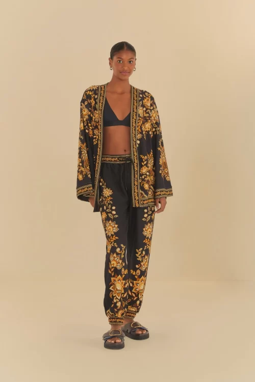 Calça Moletom Estampada Flora Abacaxi