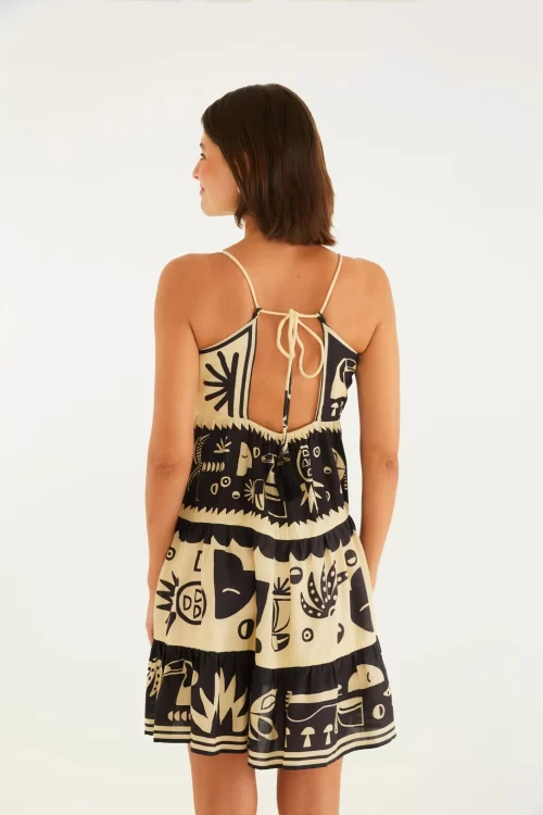 Vestido Curto Estampado Lenço Tropicano - Imagem 2