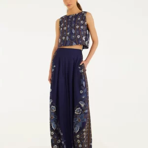 Calça Pantalona Estampada Marcelle