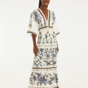 Vestido Midi Estampado Marcelle