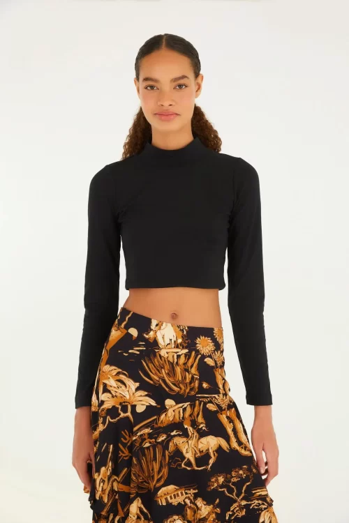 Blusa Cropped Gola