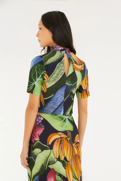 Blusa Cropped Estampada Banana Uva - Imagem 3