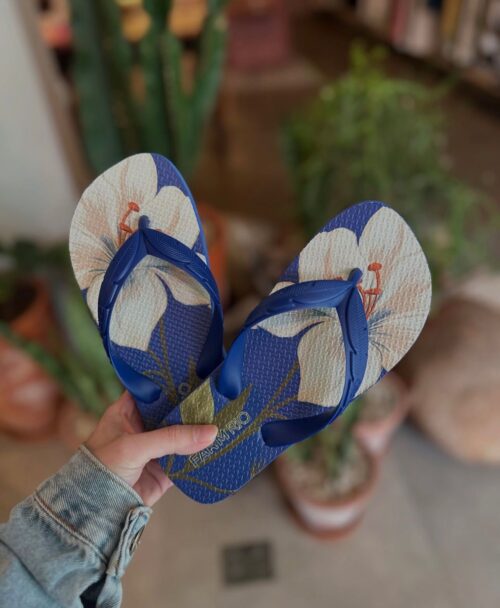 Chinelo Farm Flip Flop Jangada Print Azul