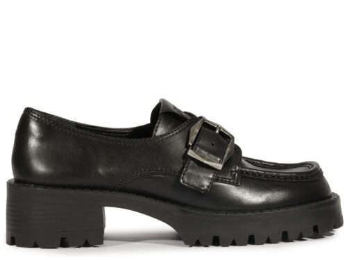 Mocassim Tratorado Couro Preto