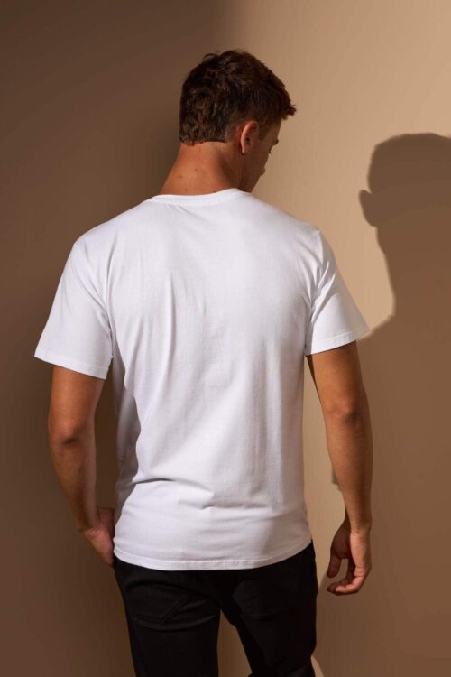 CAMISETA BÁSICA SLIM EGÍPCIO - BRANCO E PRETO - Imagem 2